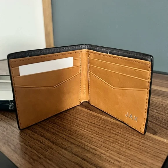 New Fossil Steven Bifold Wallet Slate Black